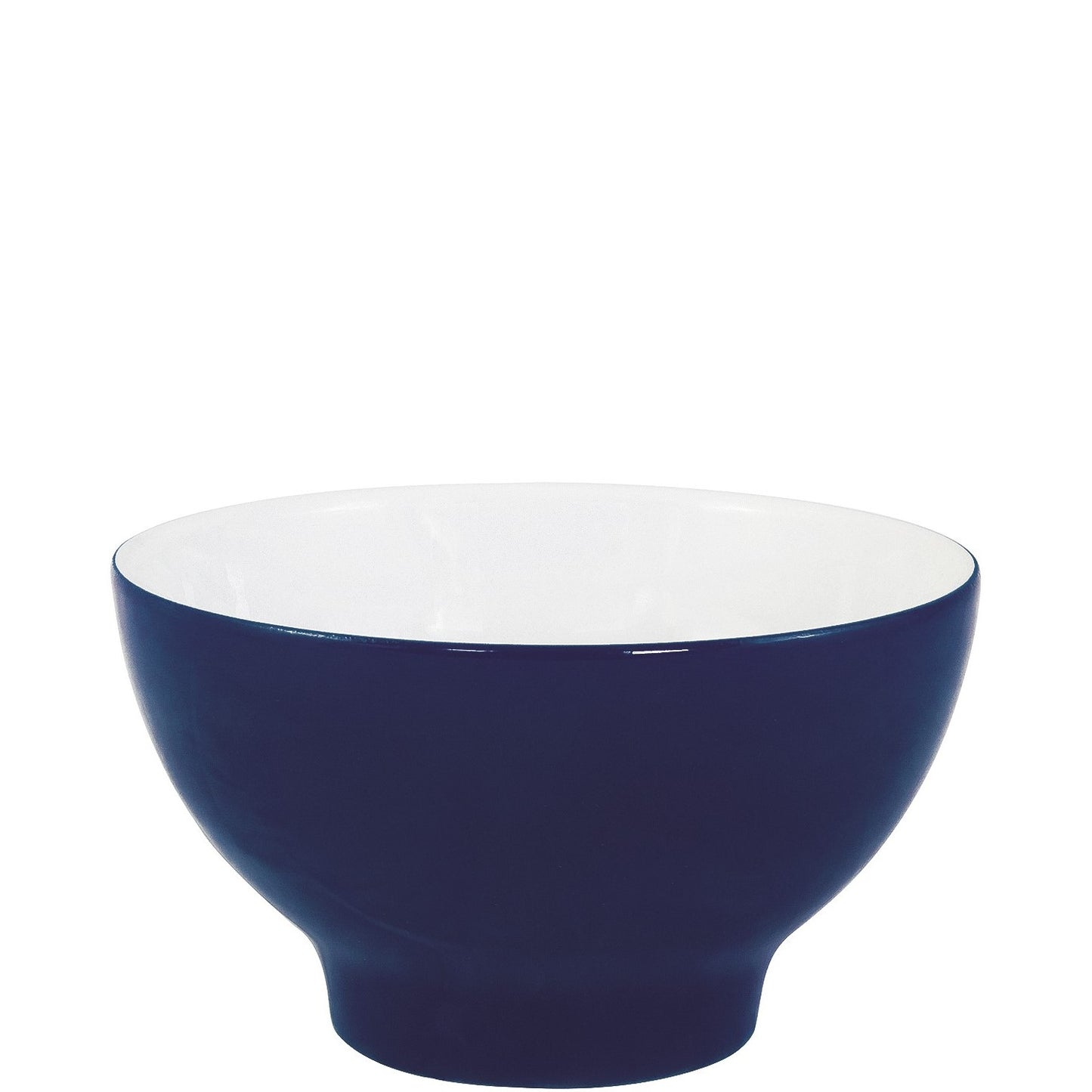 Blaue Schüssel aus Porzellan.