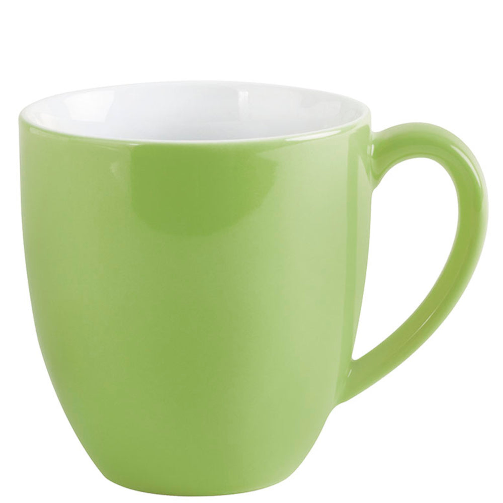 Grüne Tasse mit Henkel.