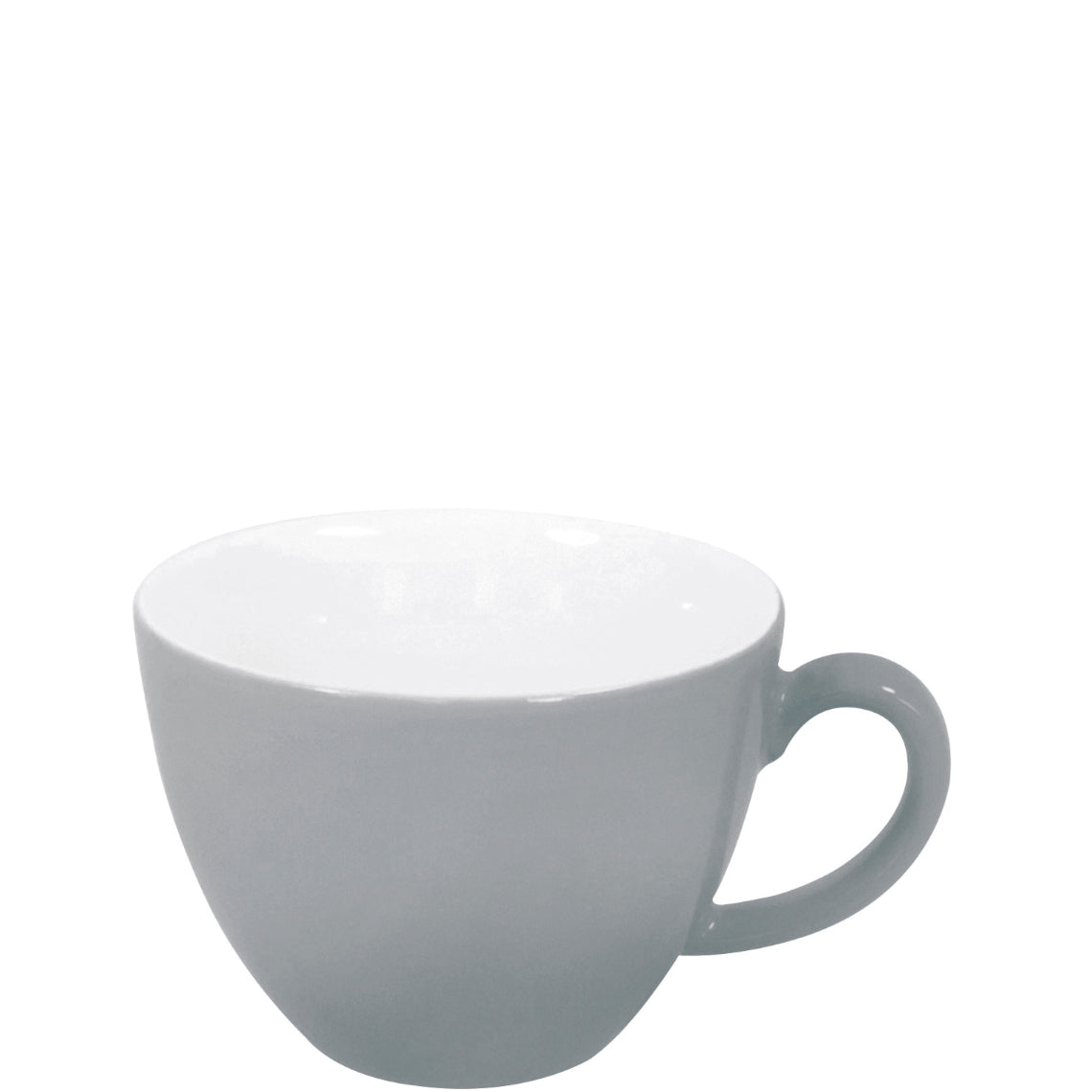 Weiße Kaffeetasse, Nahaufnahme, weißer Hintergrund