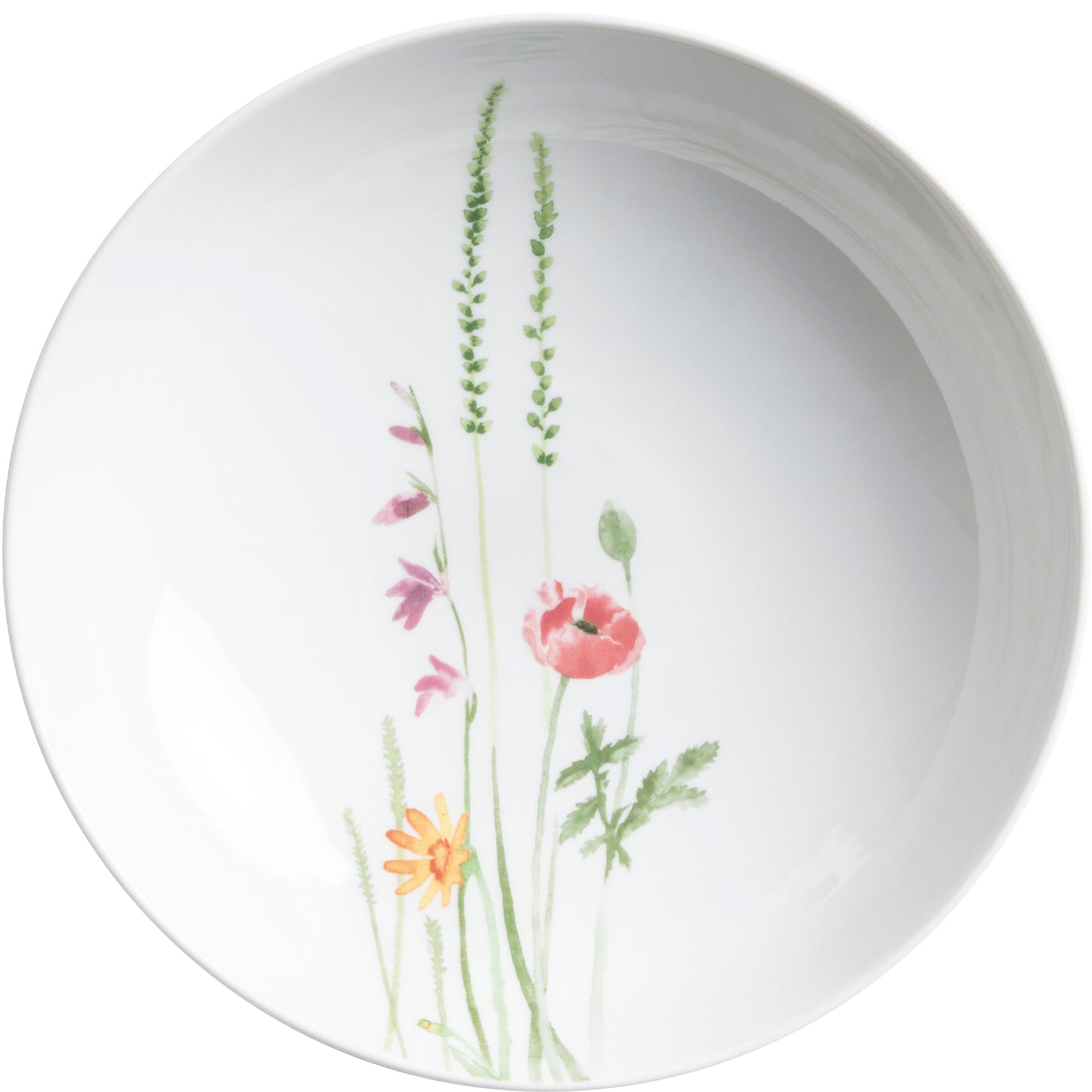 Porzellanteller mit Blumenmuster.