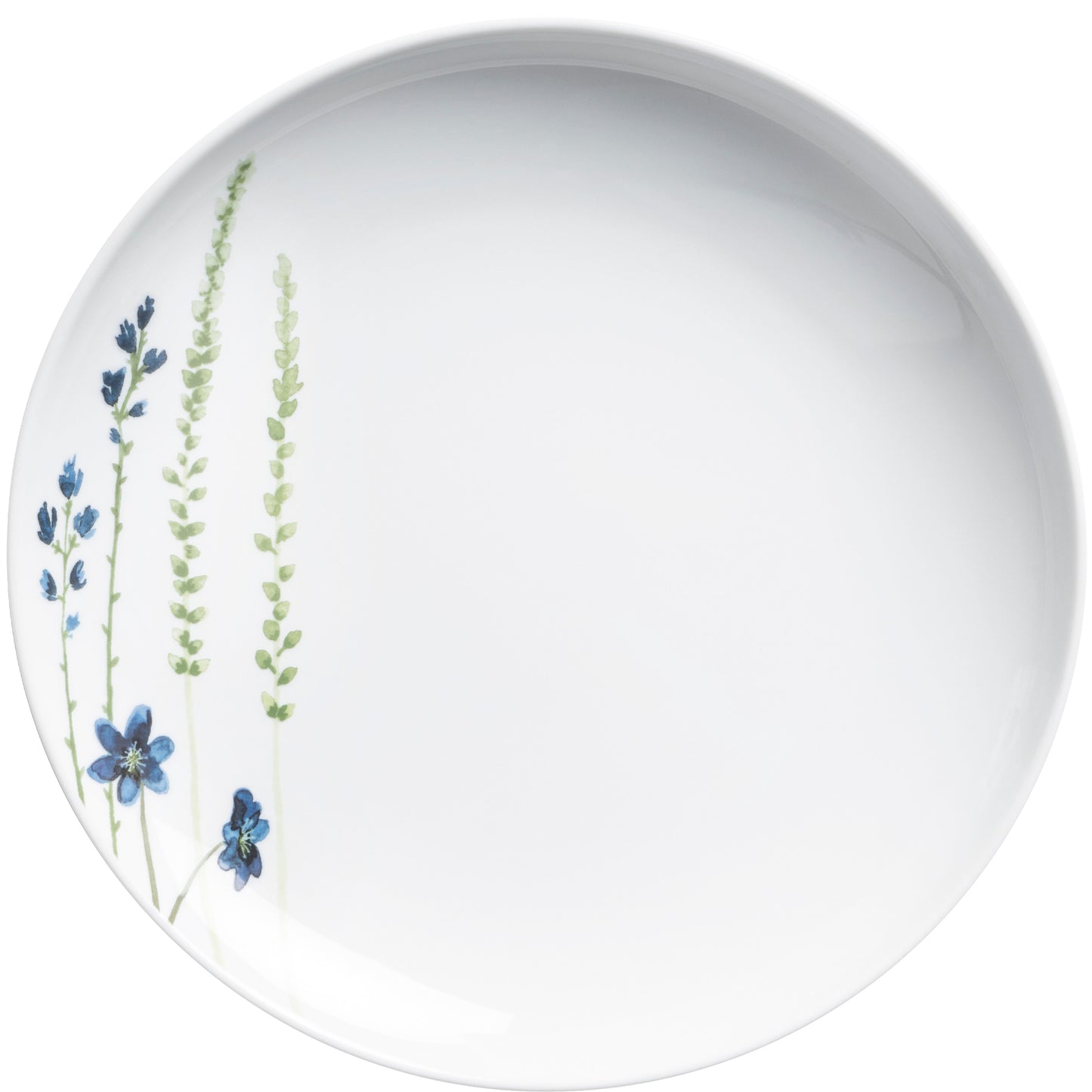 Teller mit Blumenmuster aus Porzellan.