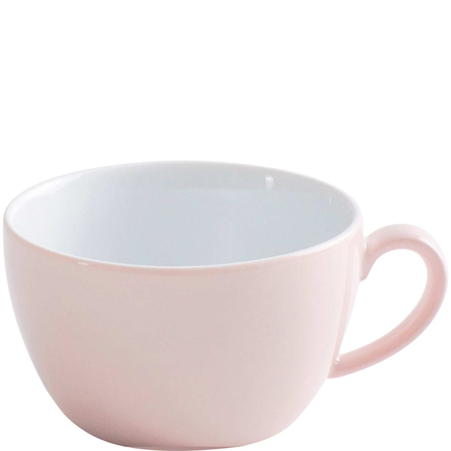Rosa Tasse aus Porzellan.