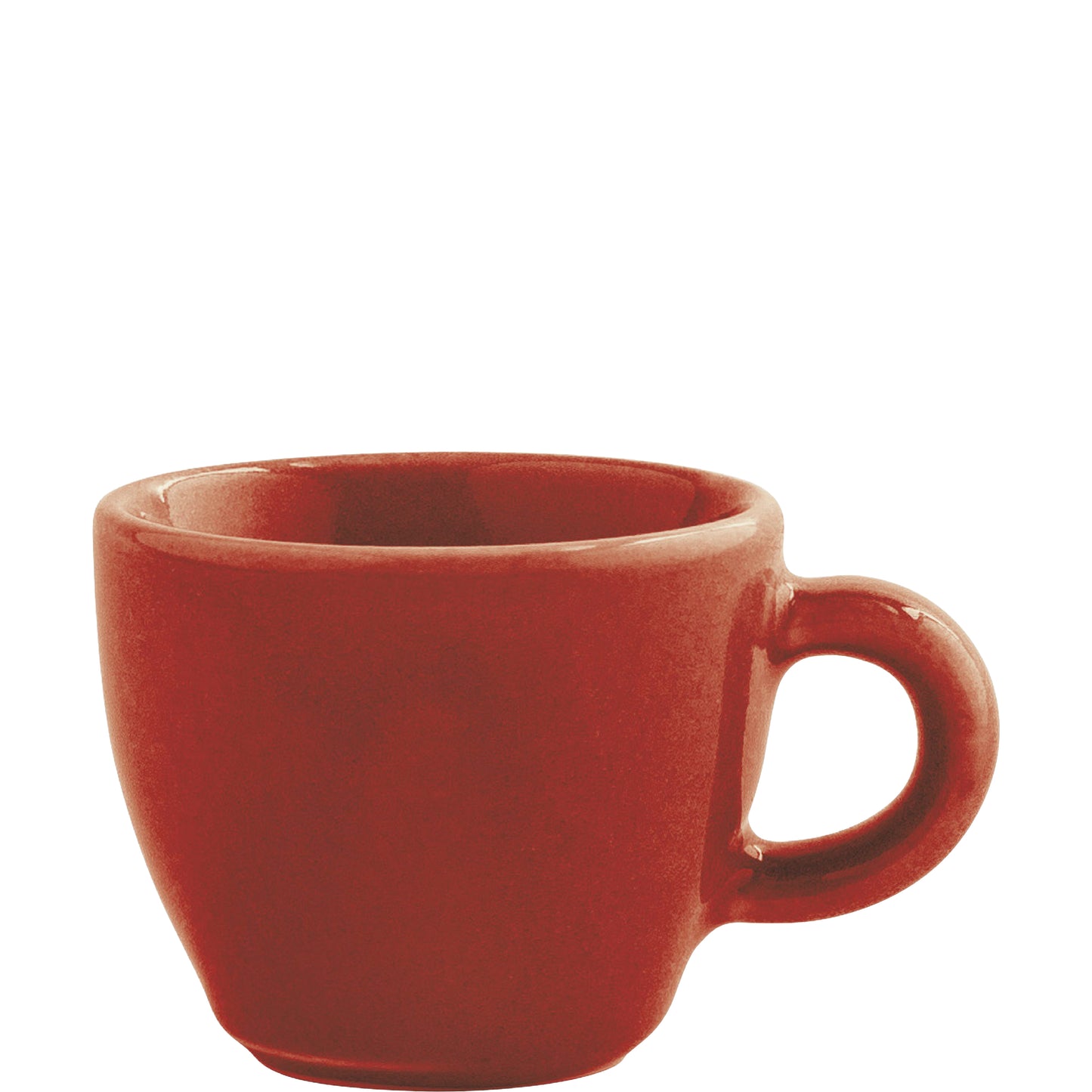Rote Espressotasse aus Porzellan.