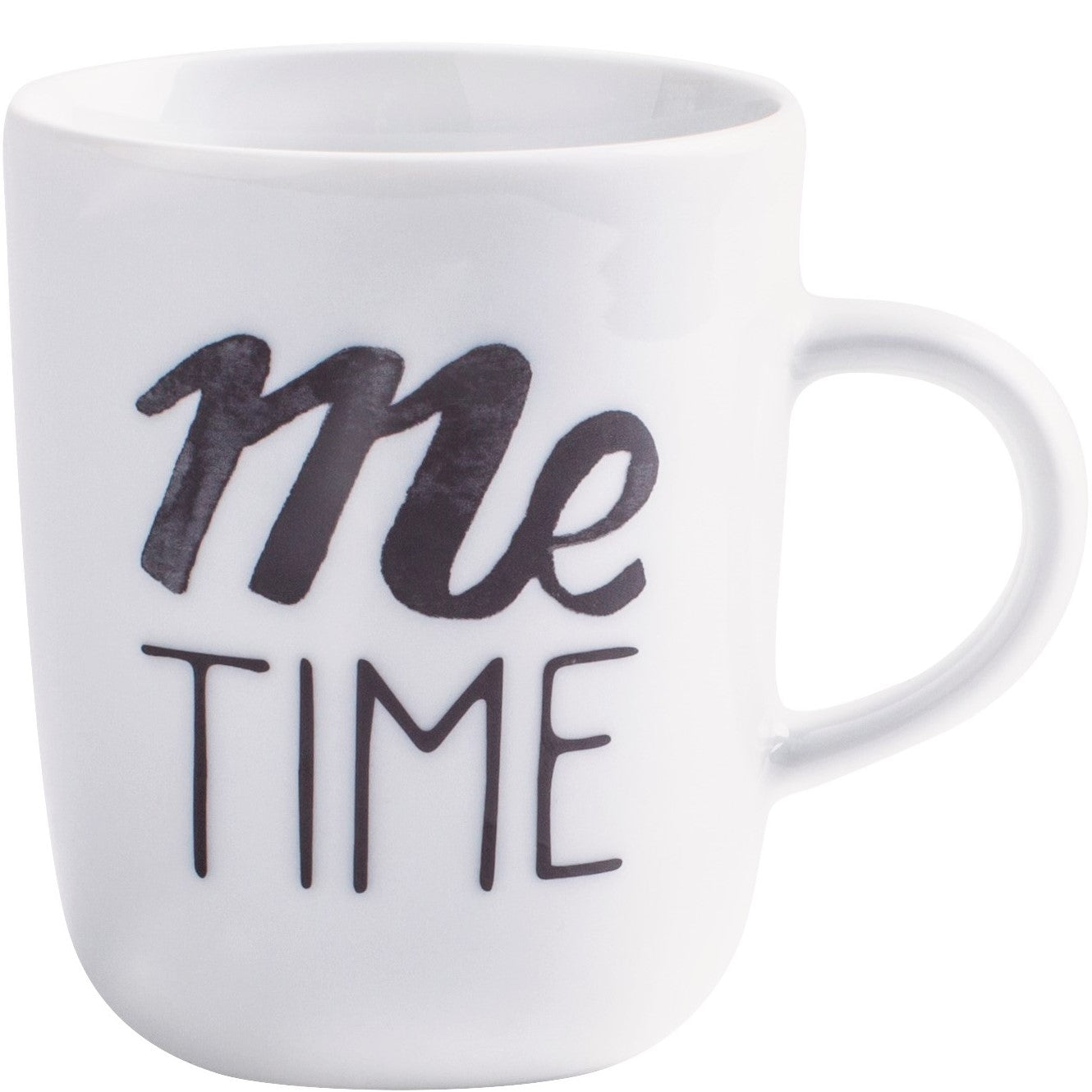 Weiße Tasse mit "Me Time".