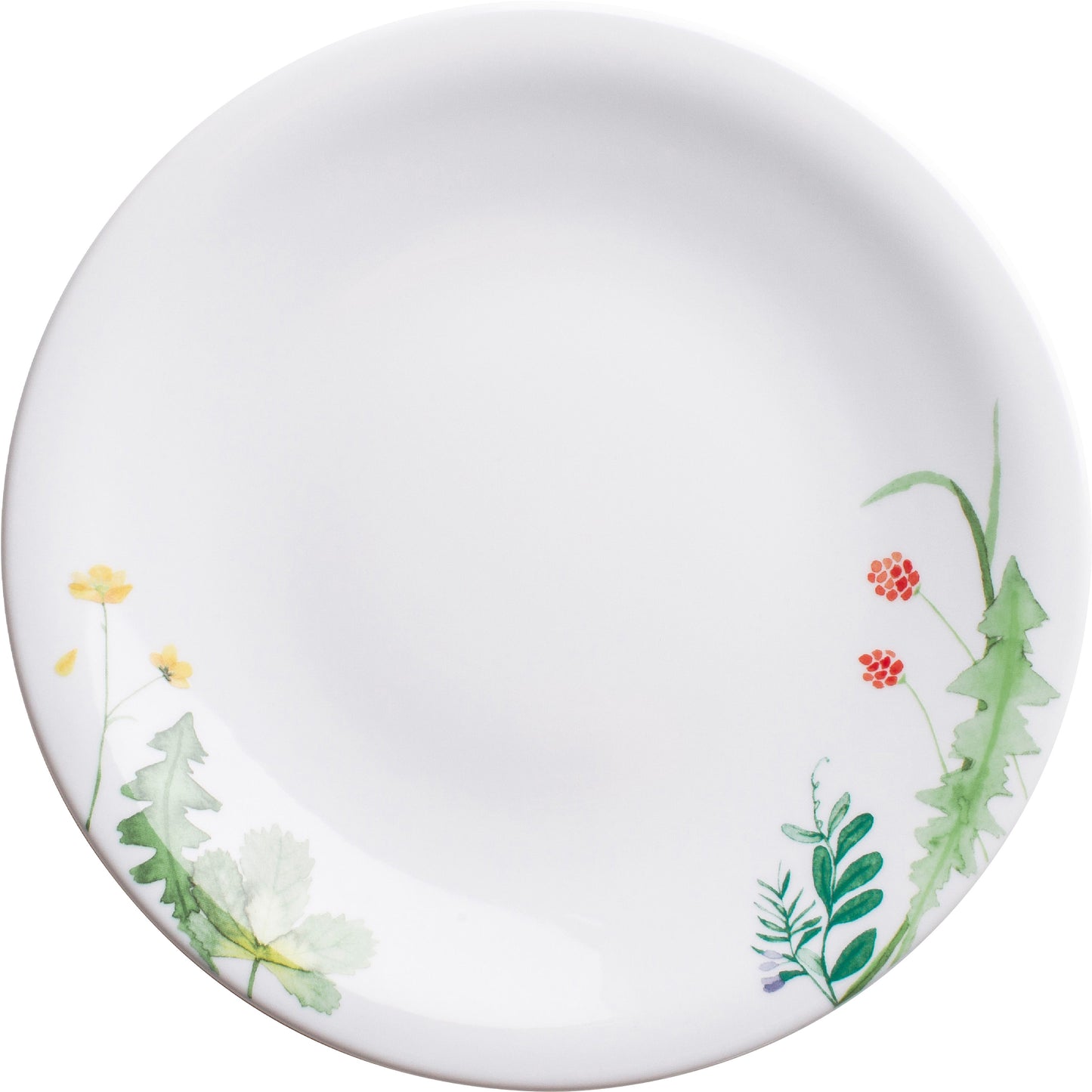 Teller mit floralen Verzierungen.