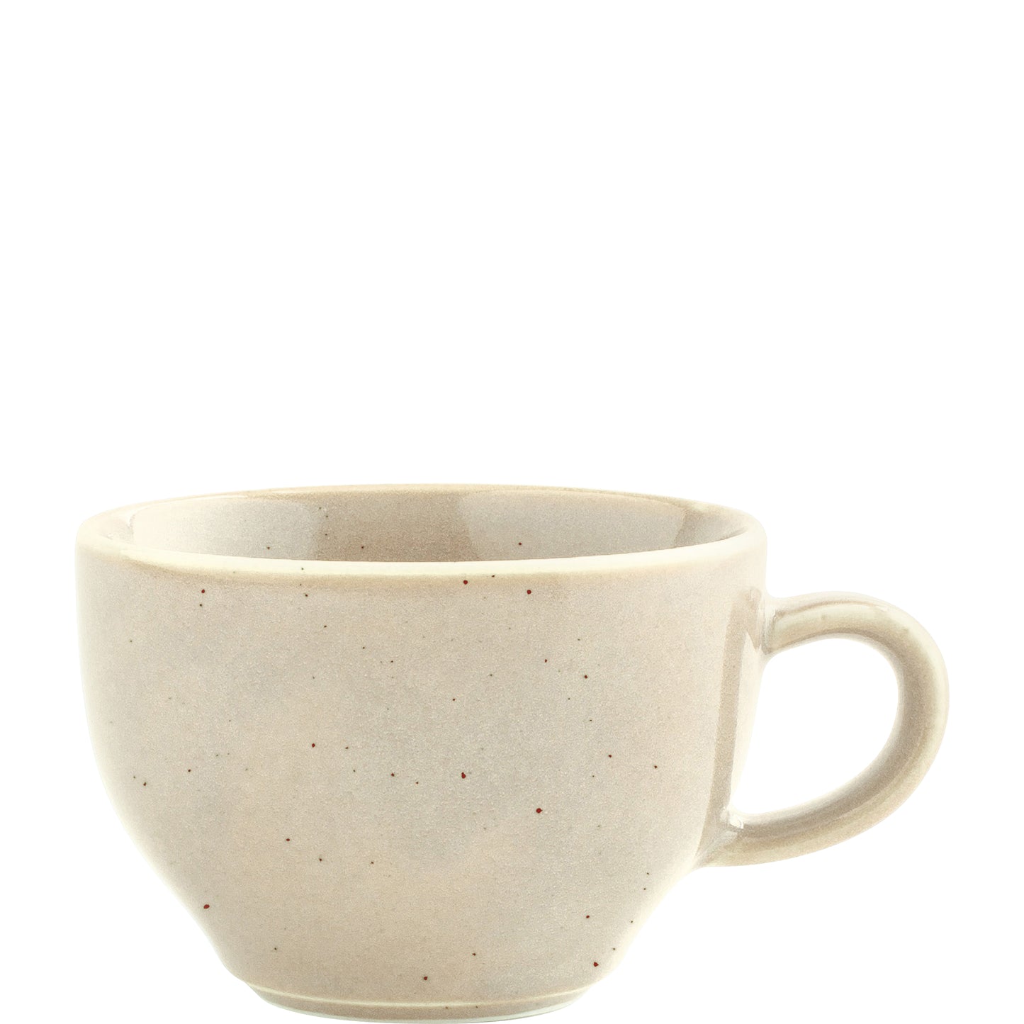 Beige Tasse aus Porzellan.