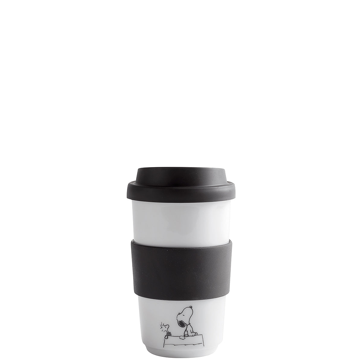 Porzellanbecher mit Snoopy-Motiv.