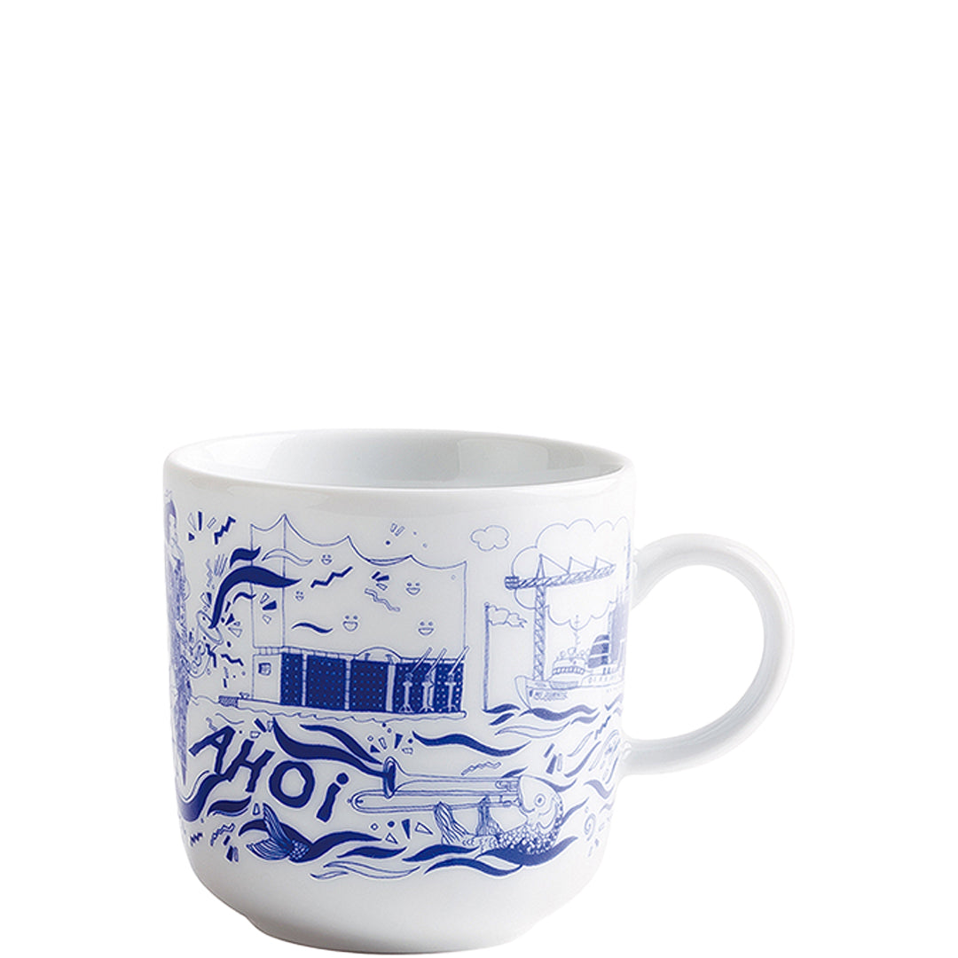 Tasse mit maritimem Design.
