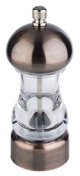 Pfeffermühle aus Metall und Glas.