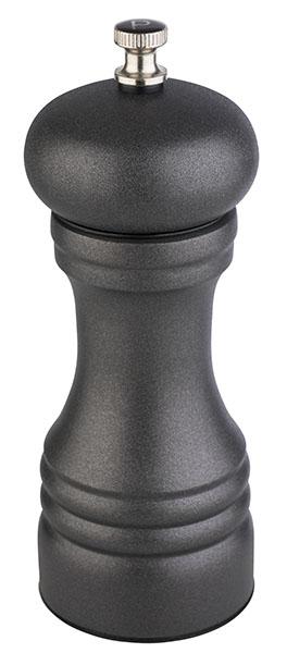 Schwarze Pfeffermühle aus Holz.
