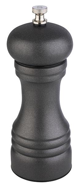 Schwarze Pfeffermühle aus Holz.