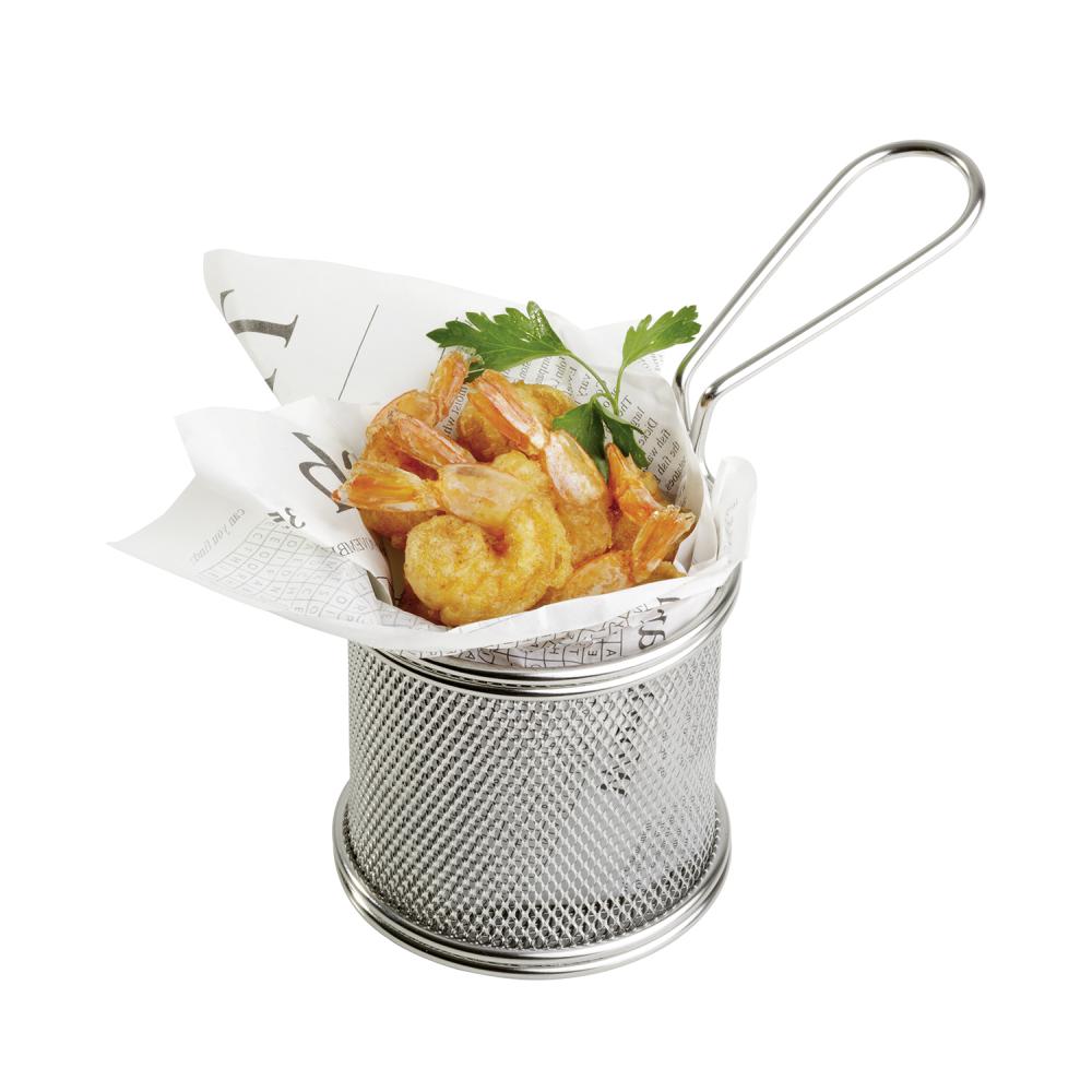 Servier-Frittierkorb, Ø 9 cm, H: 8,5 cm, Griff 9 cm