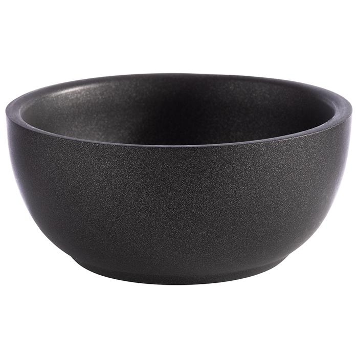 Schwarze Schüssel aus Melamin.