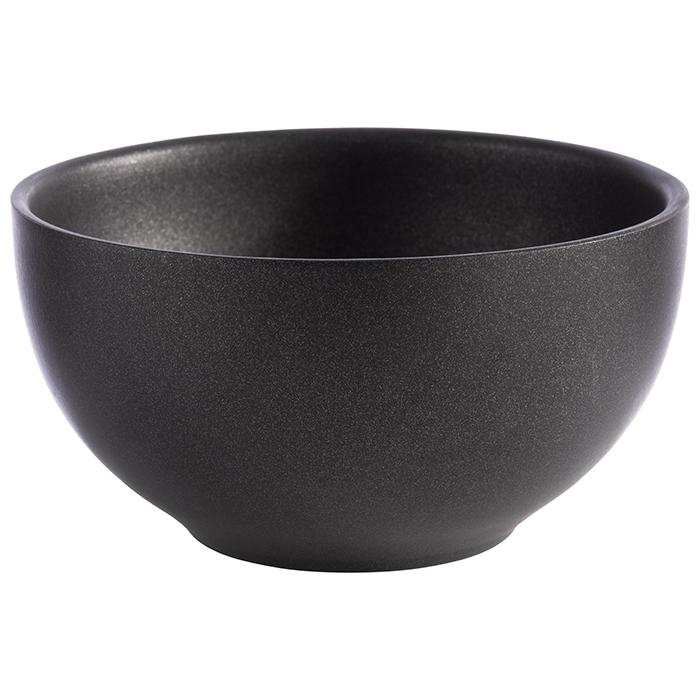 Schwarze Schüssel aus Melamin.