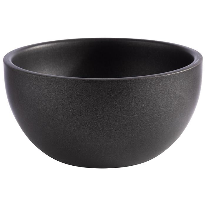 Schwarze Schüssel aus Melamin.