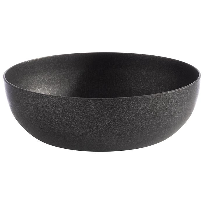 Schwarze Schüssel aus Melamin.