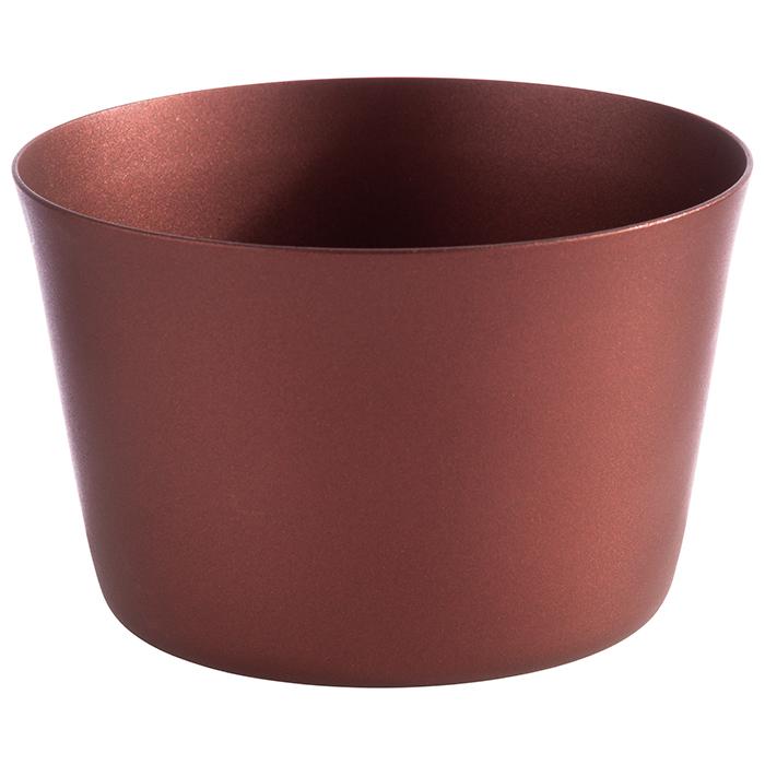 Braune Metallschale für Gastronomie.