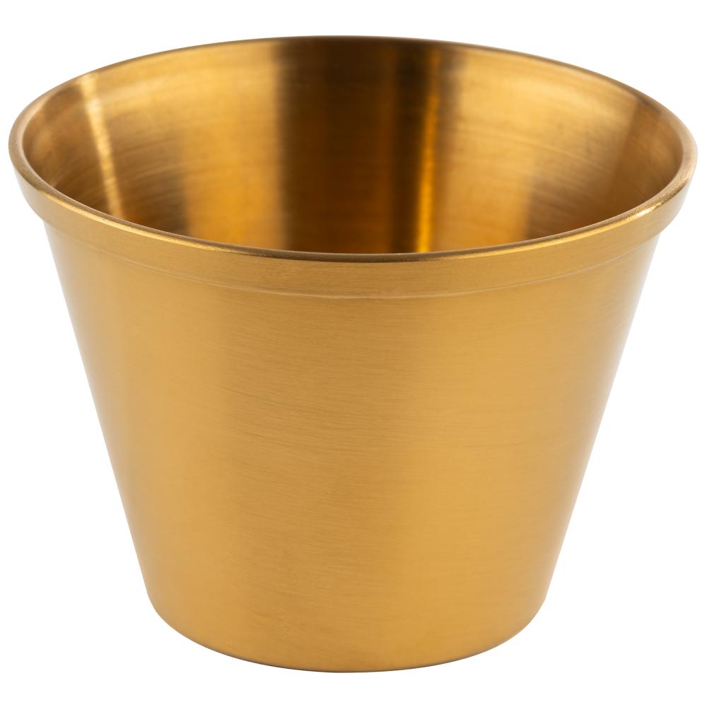 Goldener Metallbecher für Gastronomie.