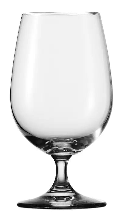 Bierglas auf Stiel, transparent.