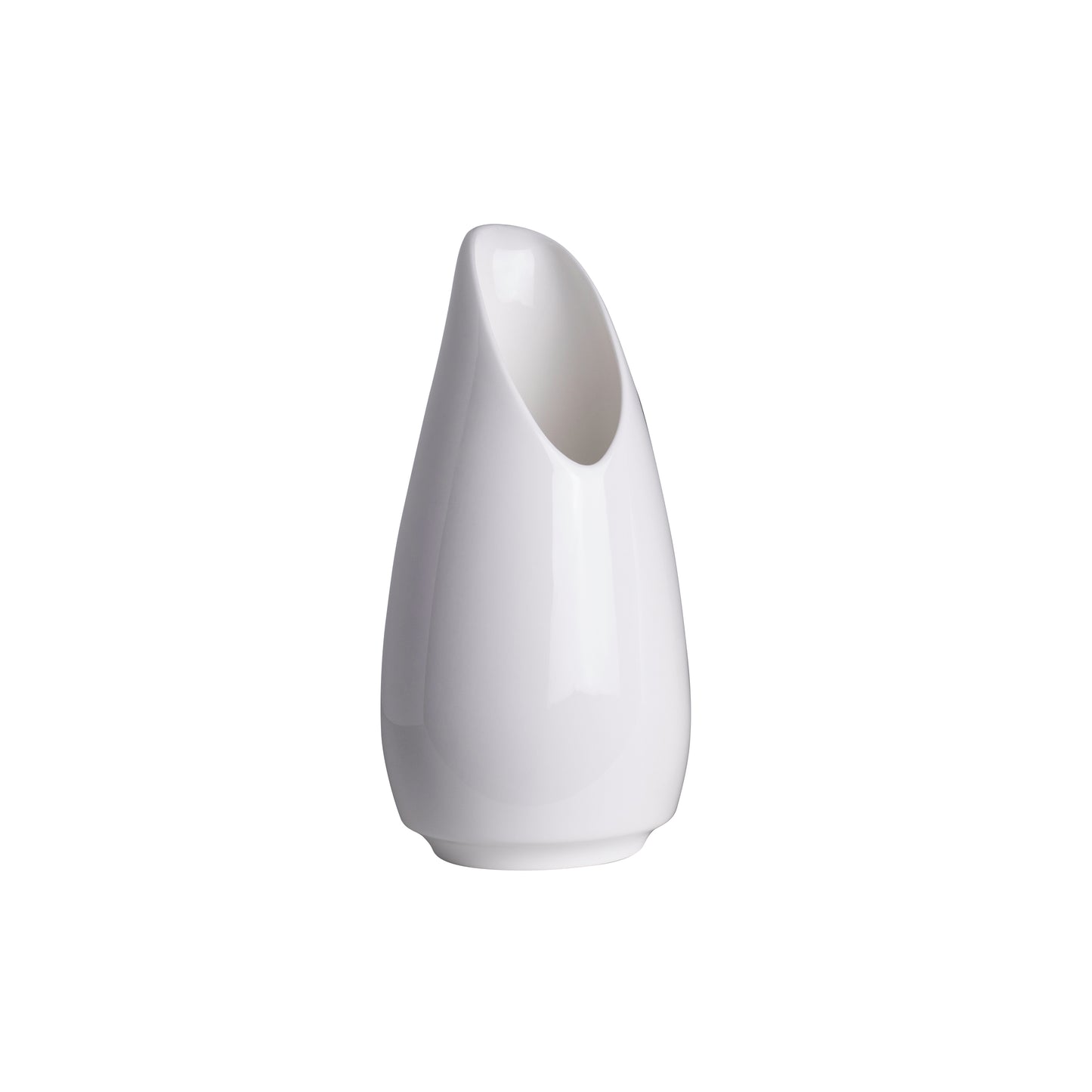 Weiße, moderne Porzellanvase.