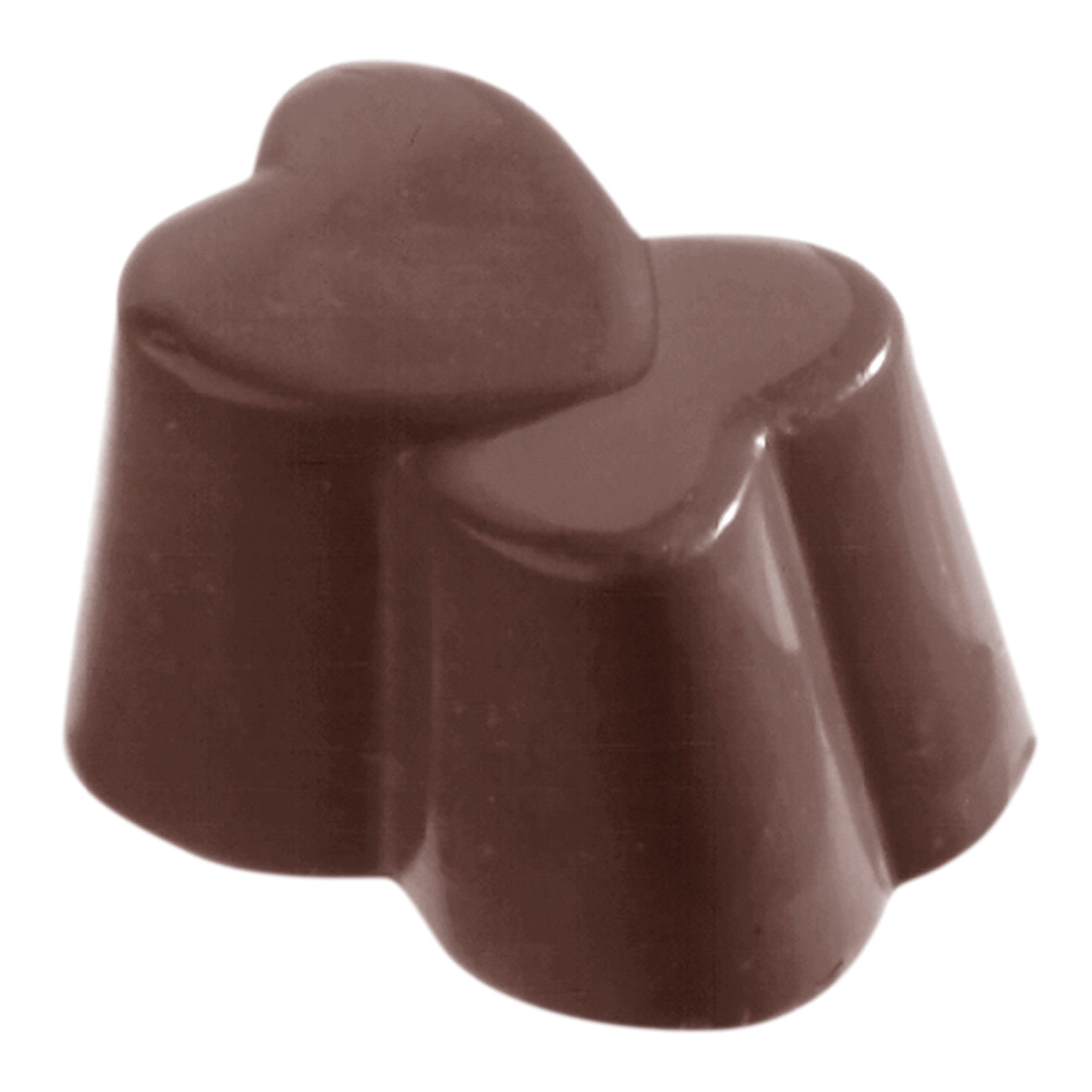 Herzförmige Schokoladenpraline.