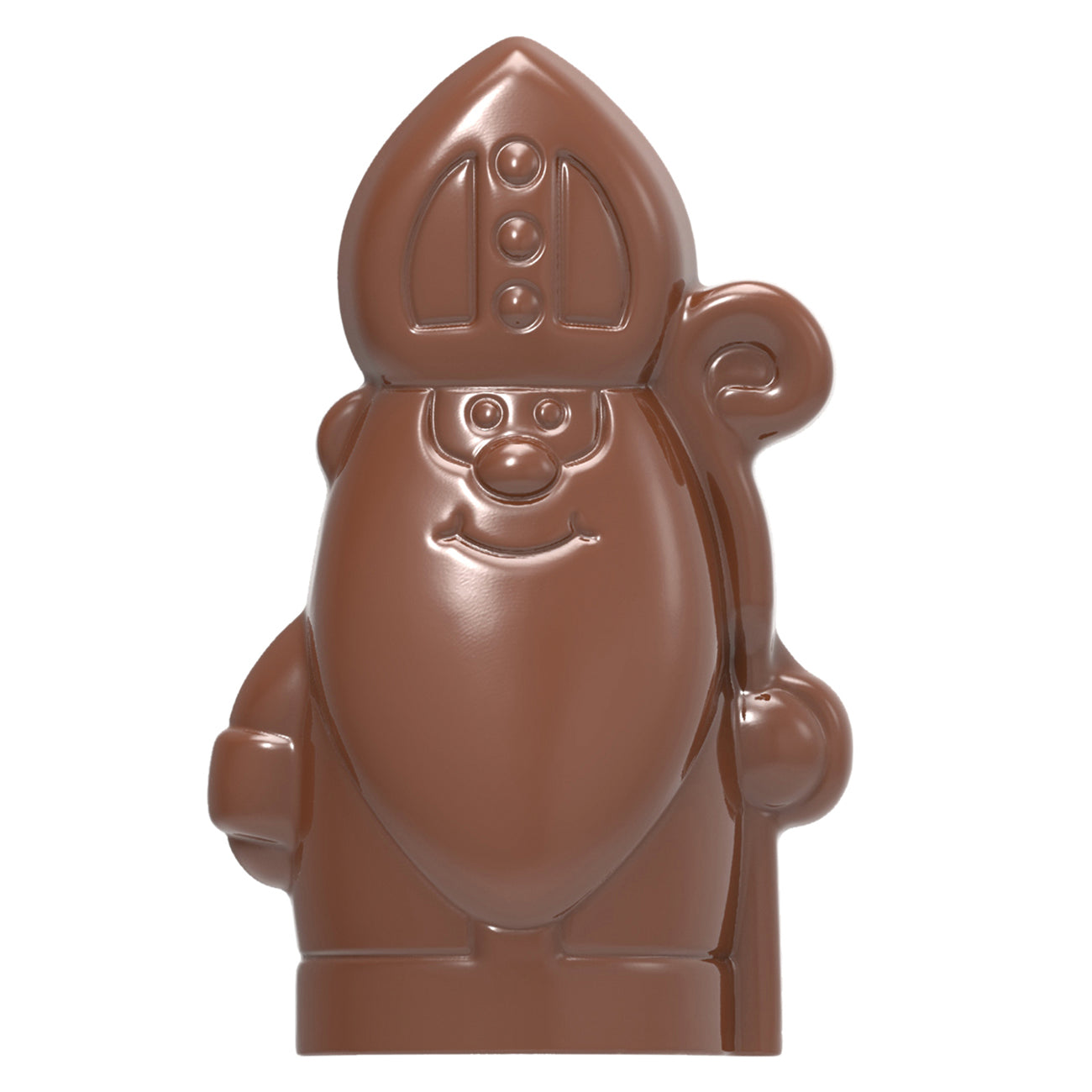 Schokoladenfigur eines Weihnachtsmanns.