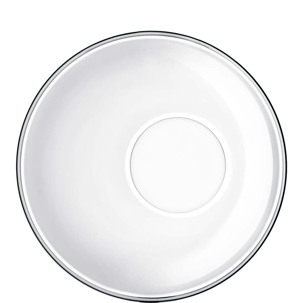 Weiße Untertasse, Oberansicht