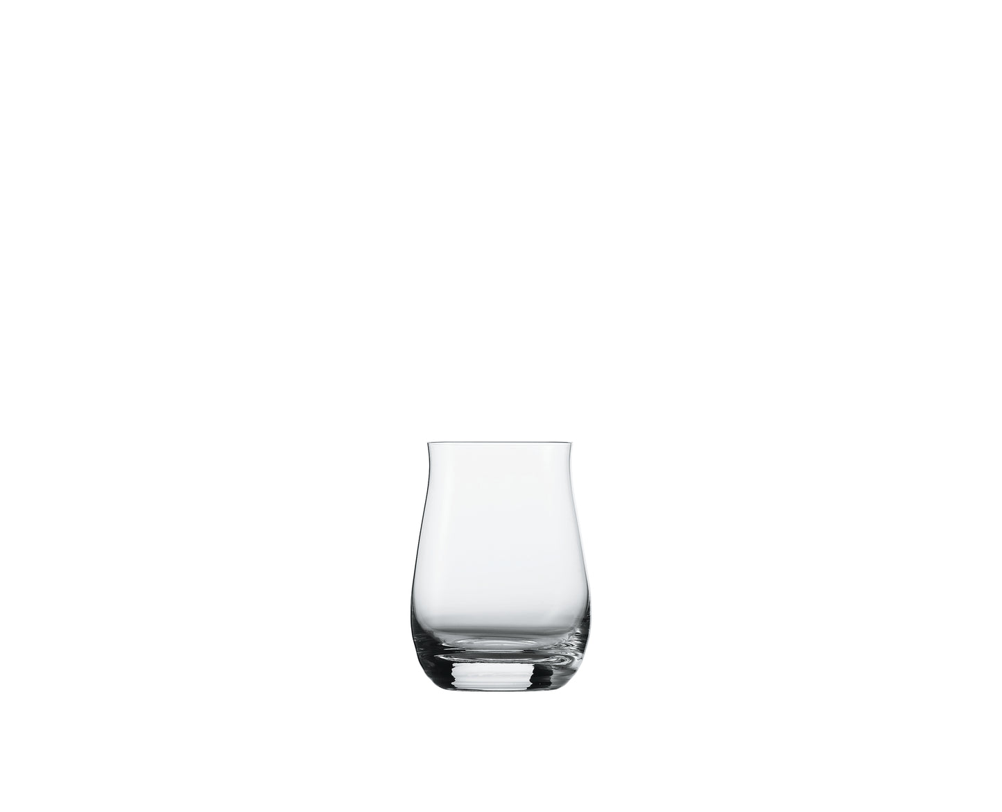 Leeres Glas auf weißem Hintergrund.