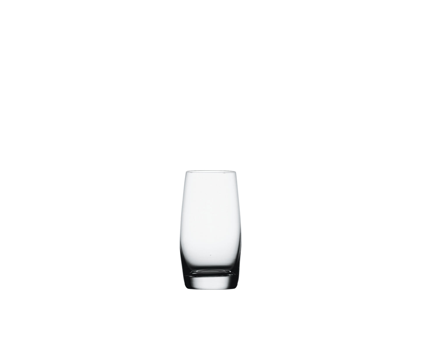 Leeres Glas auf weißem Hintergrund.