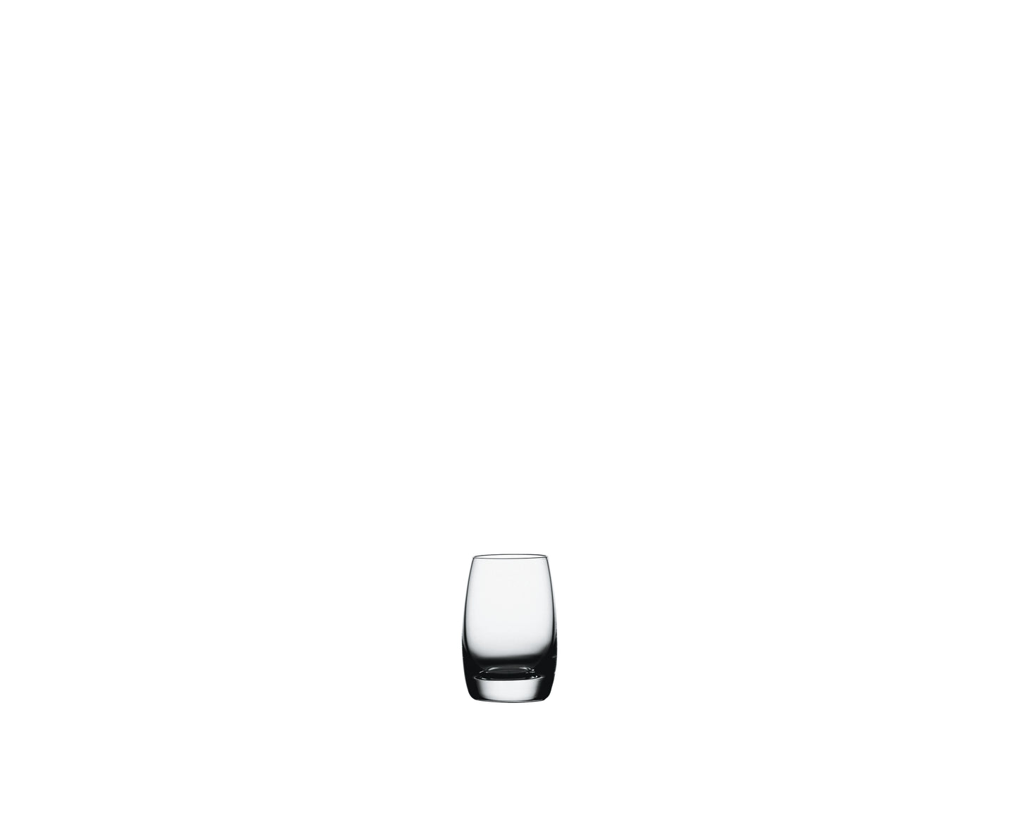 Leeres Glas auf weißem Hintergrund.