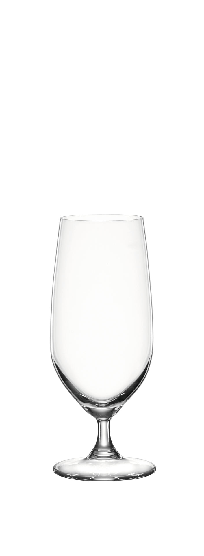 Leeres Weinglas auf weißem Hintergrund.