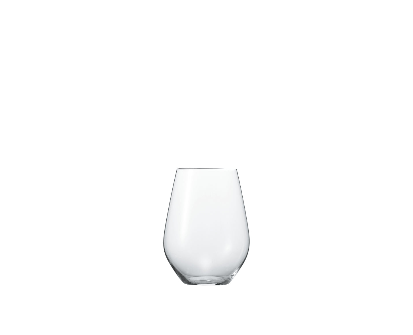 Leeres Glas auf weißem Hintergrund.