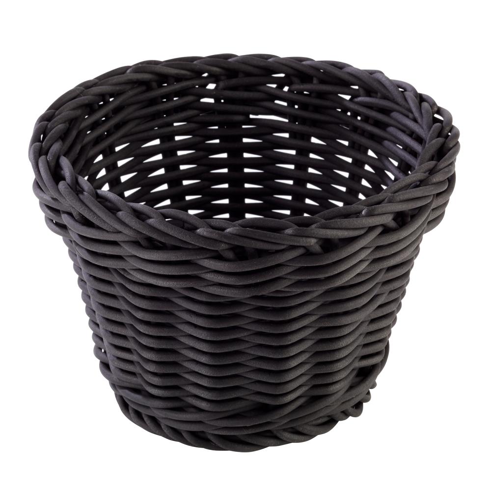 Schwarzer Korb aus Rattan