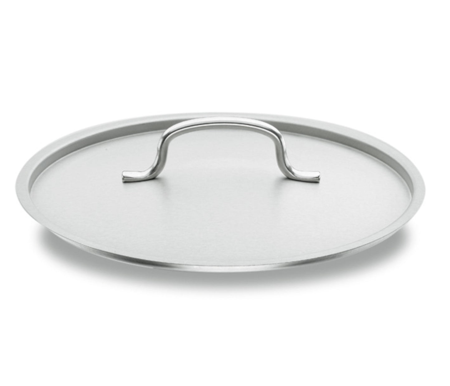 Topfdeckel aus Edelstahl mit Griff.