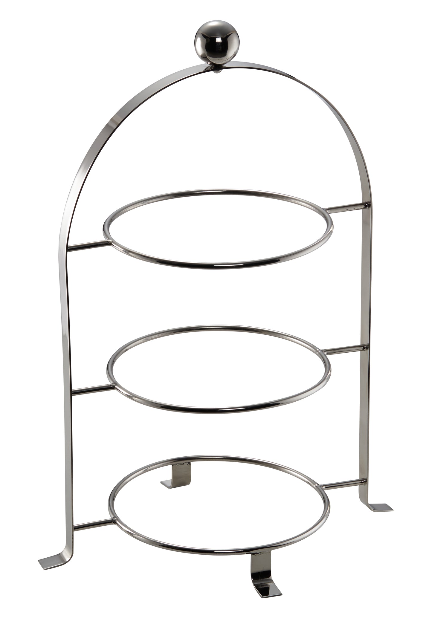 Metall-Etagere mit drei Ebenen.