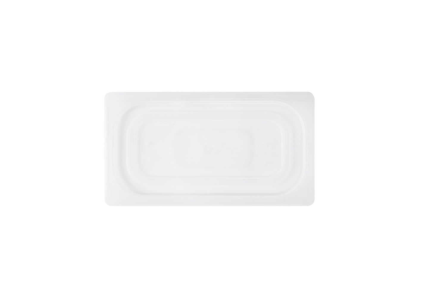 Leere Kunststoffverpackung für Lebensmittel.