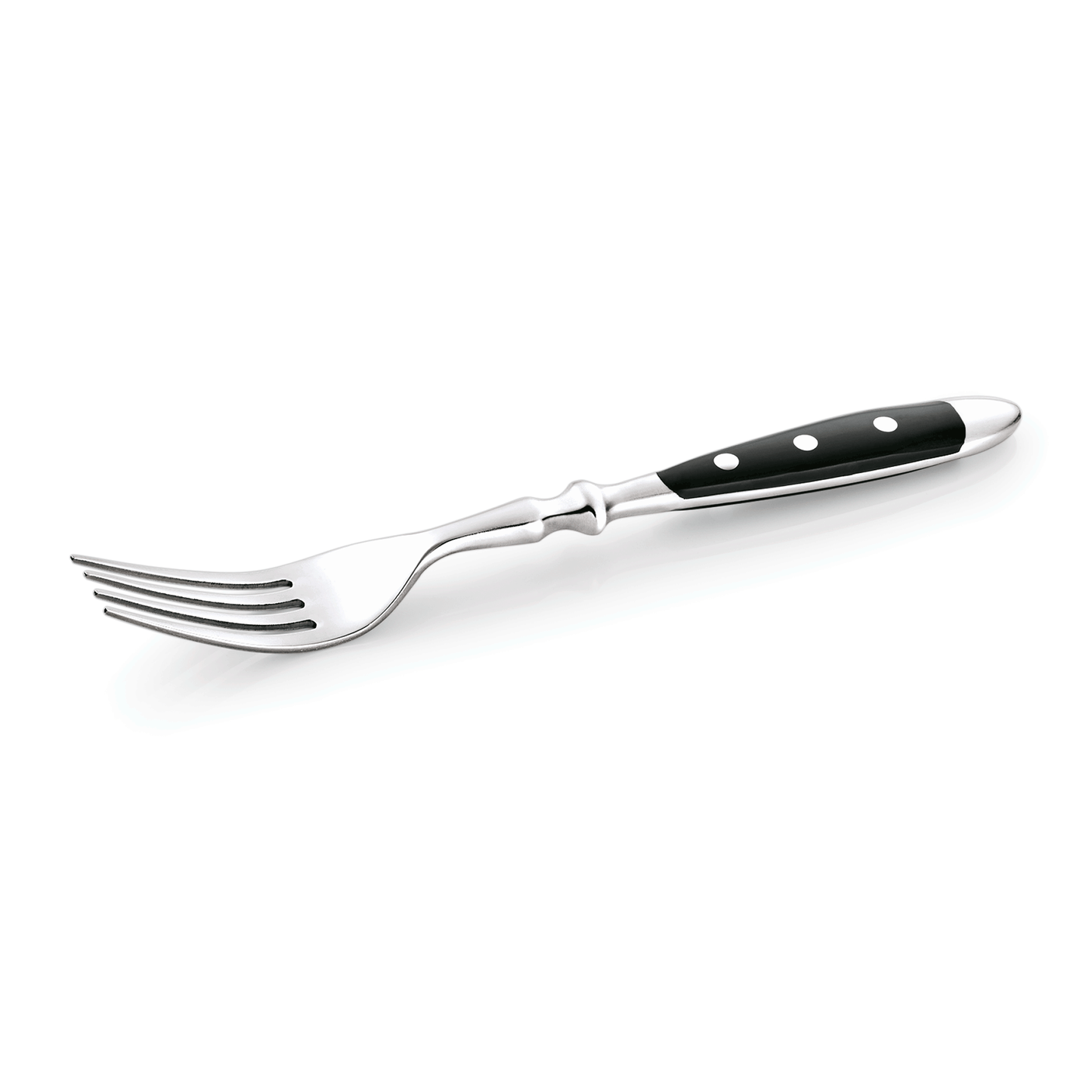 Gabel mit schwarzem Griff.