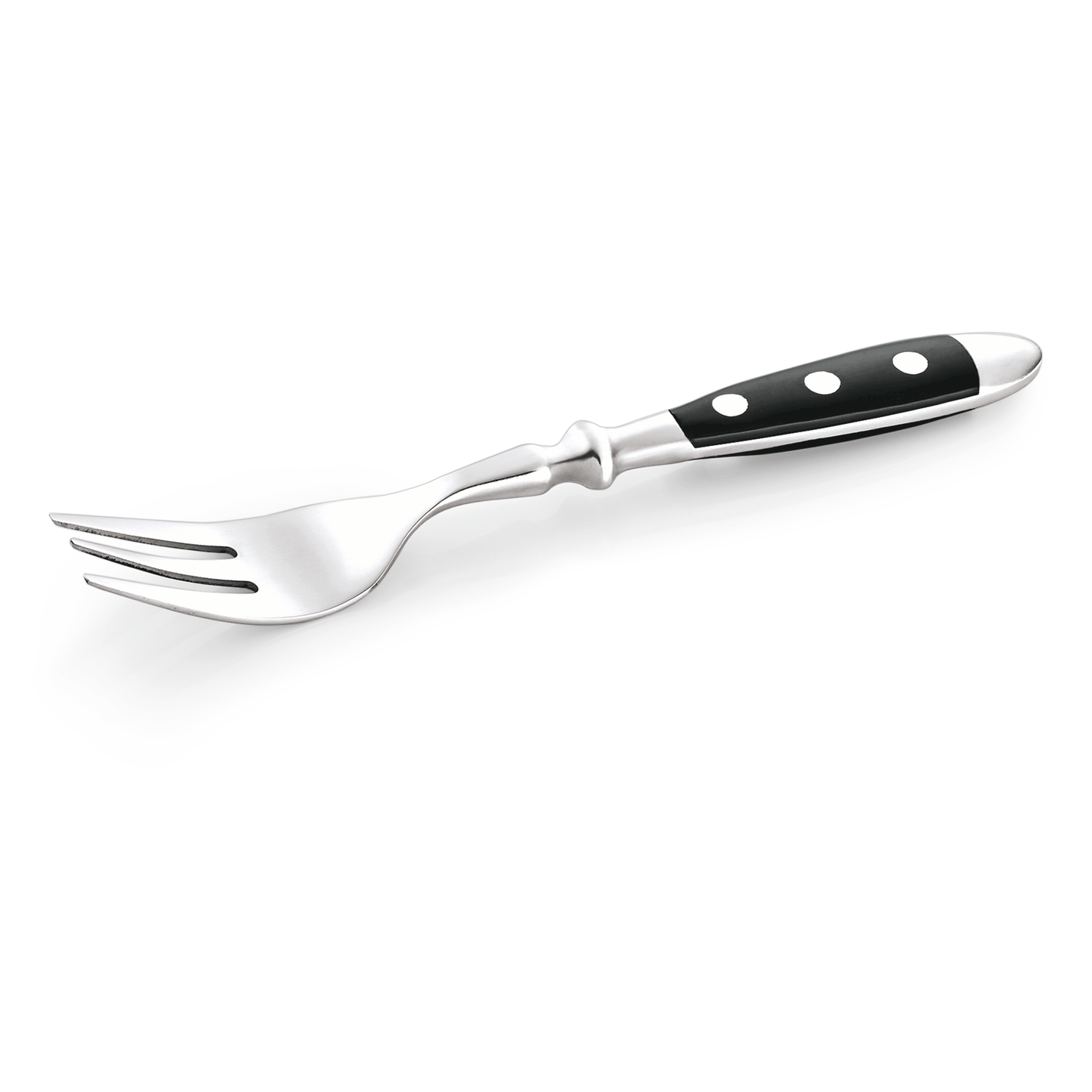 Gabel mit schwarzem Griff.