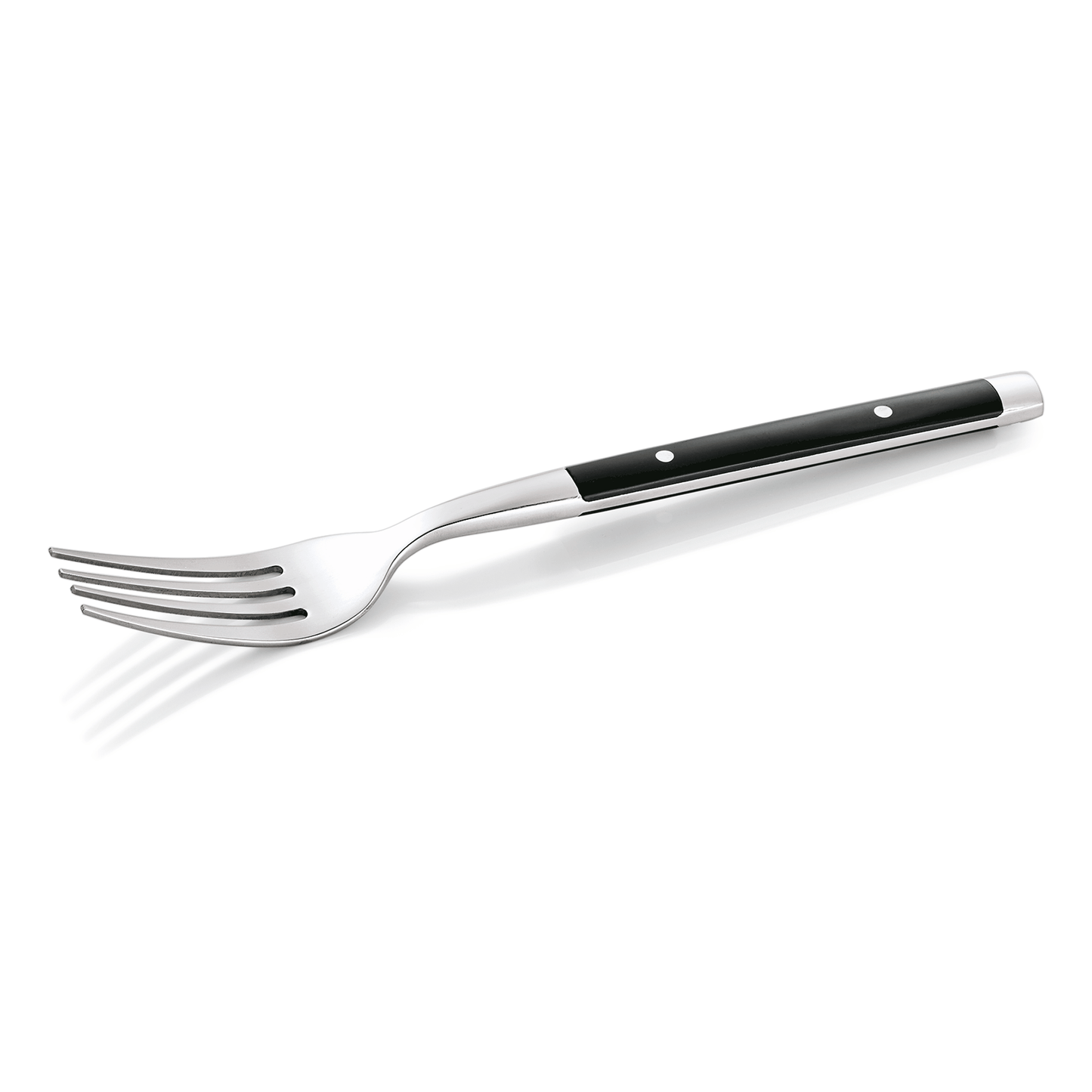 Gabel mit schwarzem Griff.
