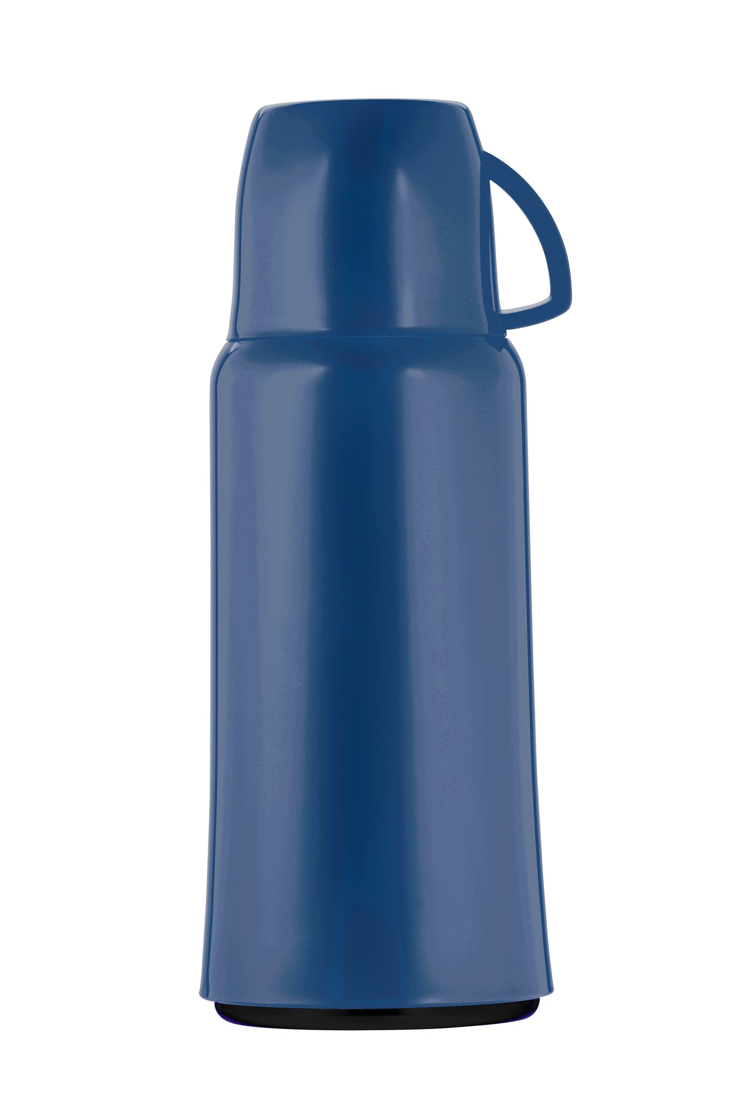 Blaue Thermoskanne mit Henkel, Gastronomiebedarf.