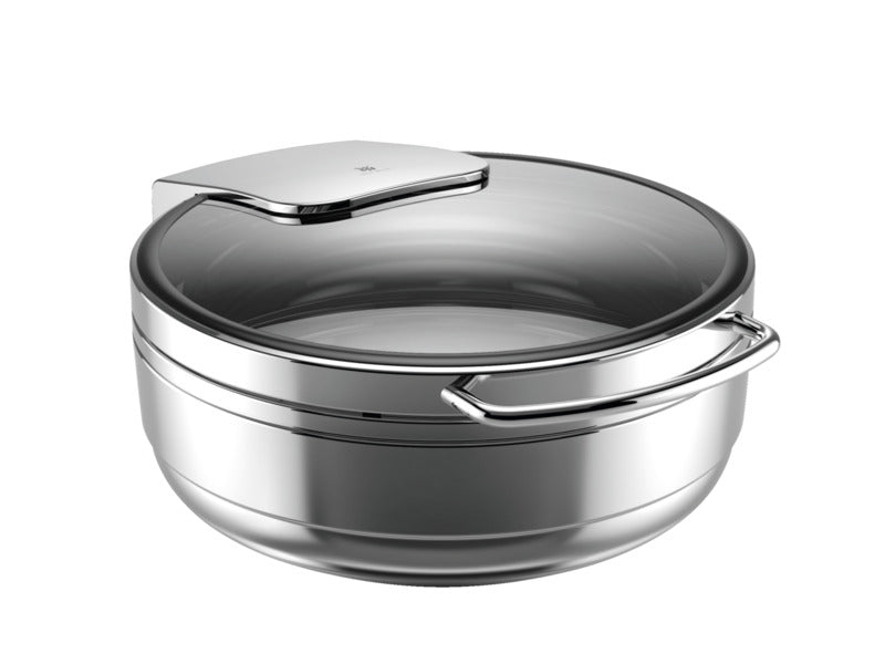 Edelstahl-Schüssel mit Deckel.