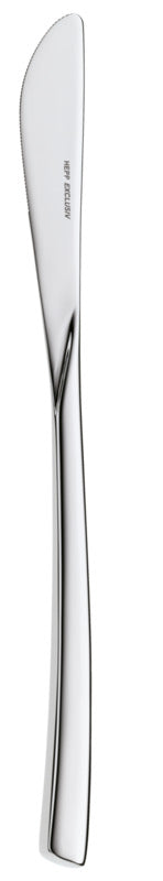 Silbernes Buttermesser aus Edelstahl.