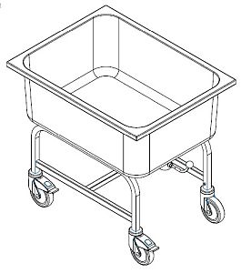 Transportwagen mit großer Wanne.