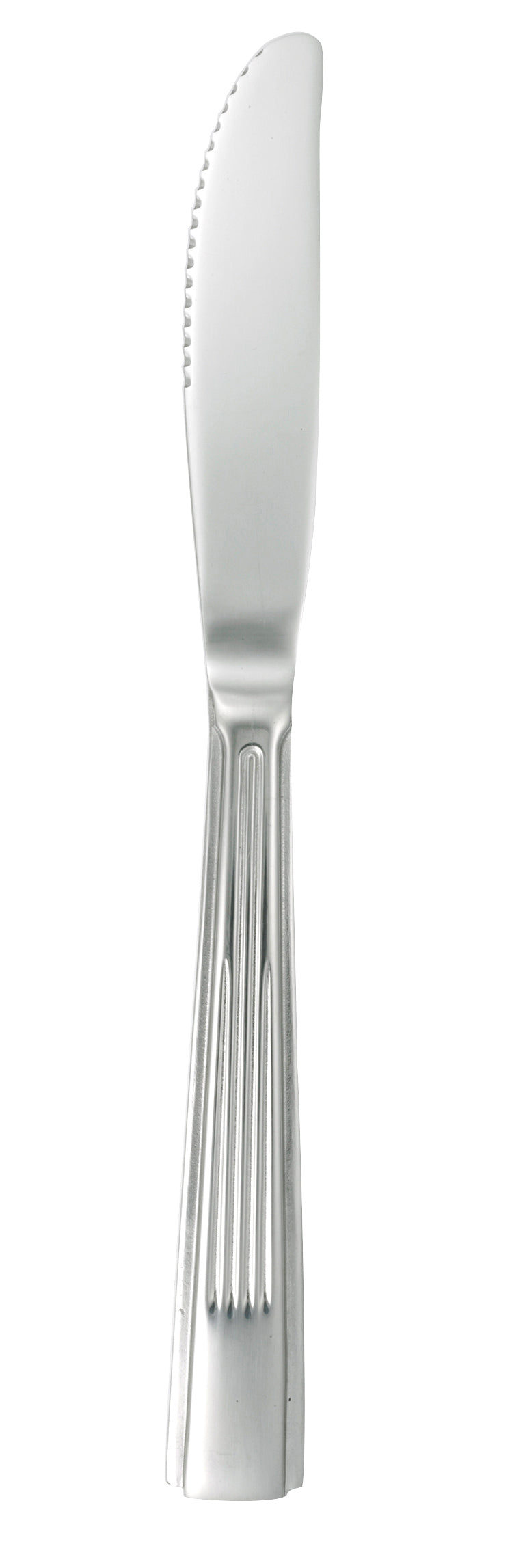 Silbernes Buttermesser aus Edelstahl.