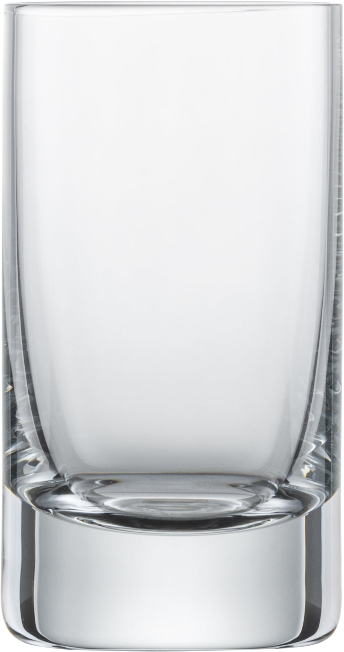 Klarglas-Longdrinkglas auf weißem Hintergrund.