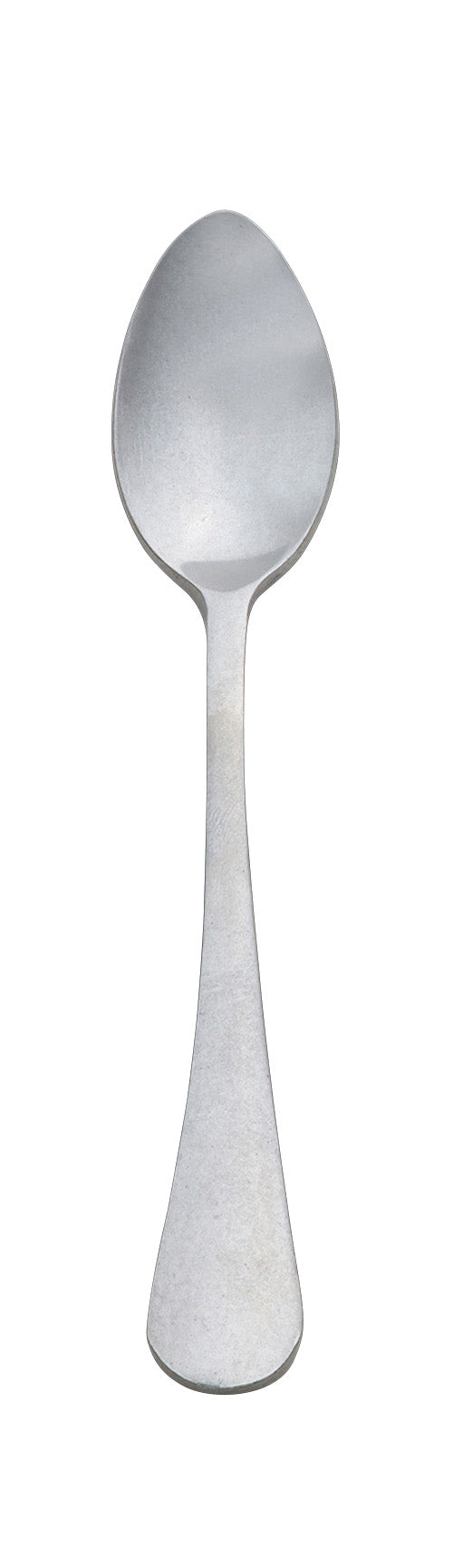 Metalllöffel auf weißem Hintergrund.