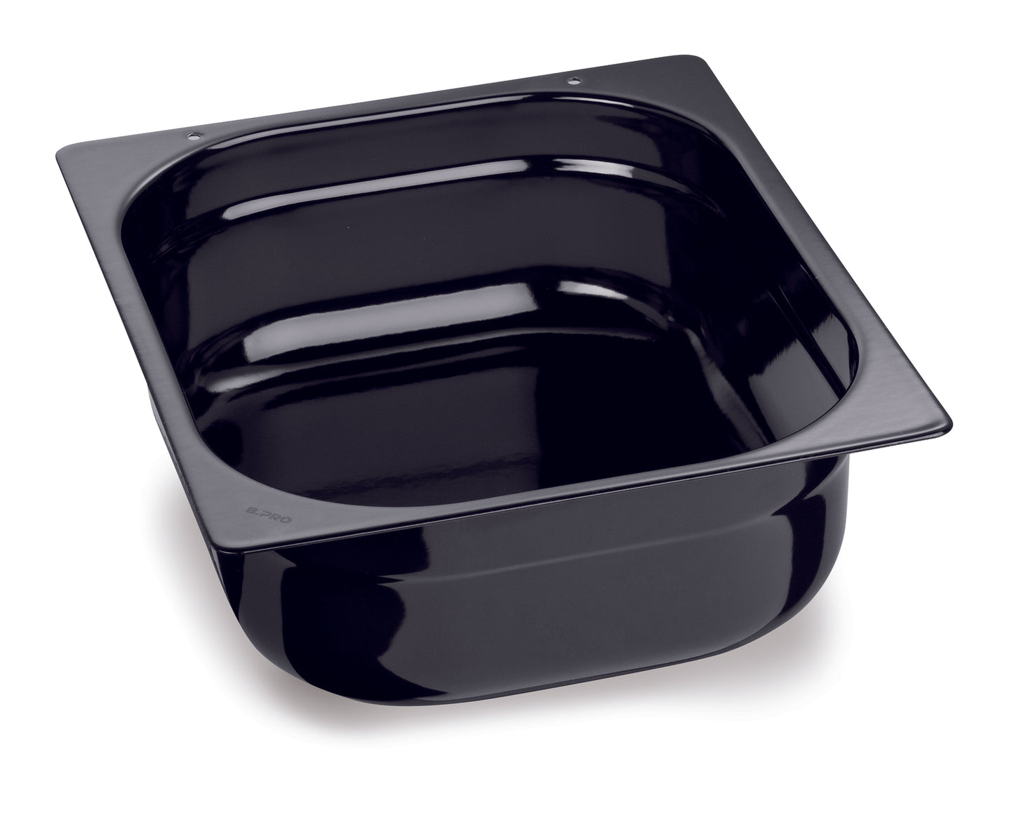 Schwarze GN-Schale aus Melamin.