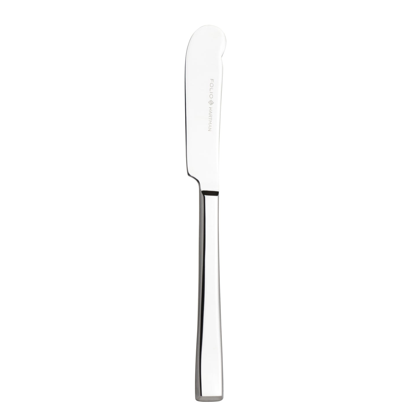 Buttermesser aus Edelstahl, schlichtes Design.