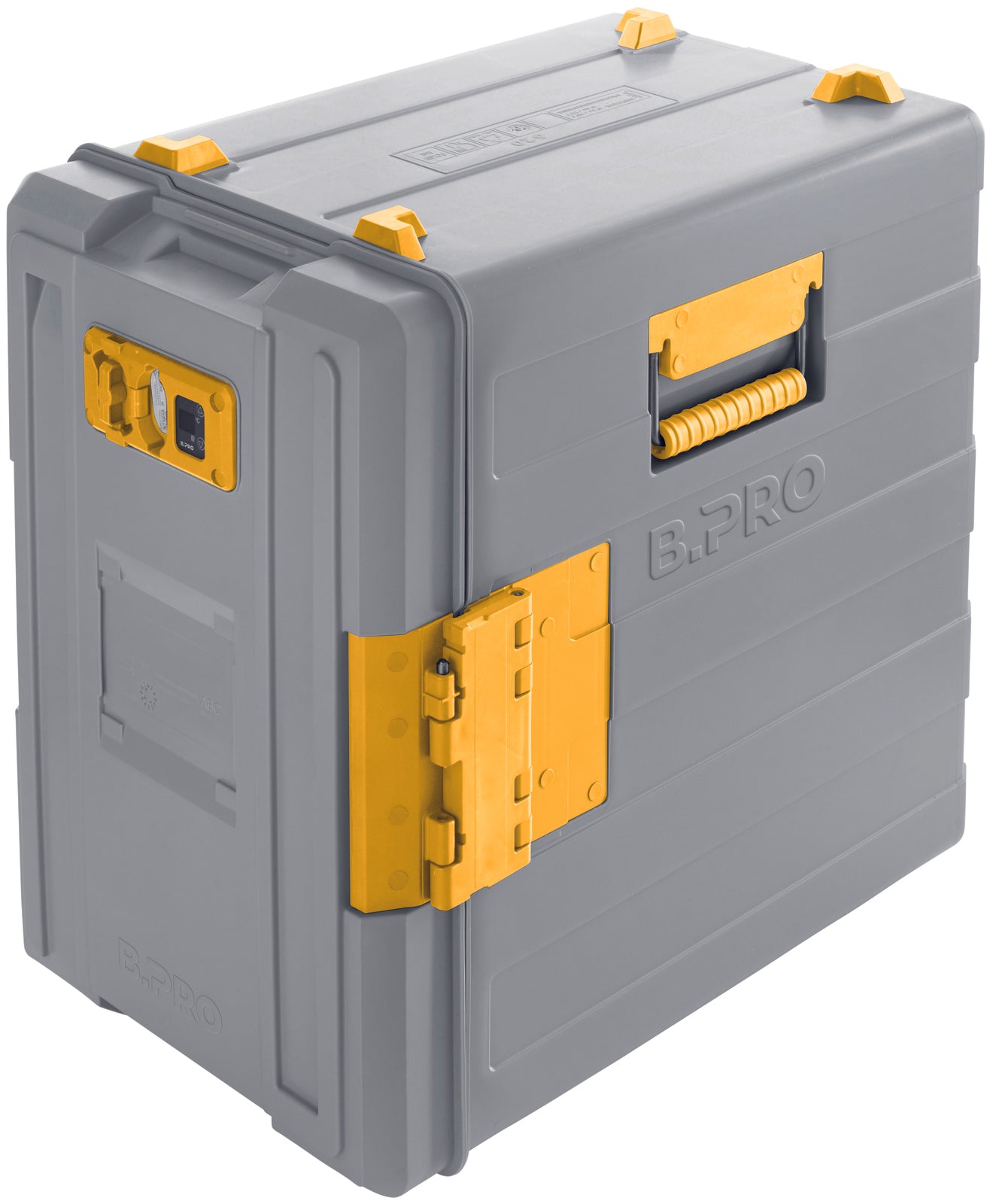 Thermobox mit gelben Details.