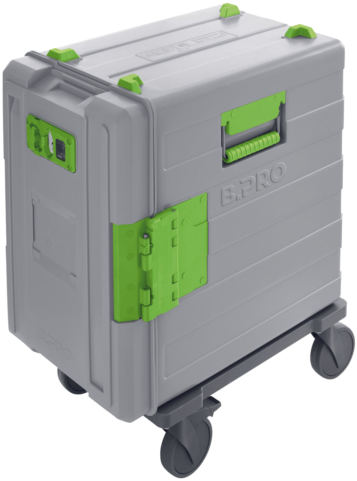 Mobiler Transportbehälter mit Rollen.